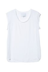 3.1 Phillip Lim Silk Muscle Tee in Antique White