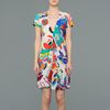 Aspesi Silk Printed Tunic Dress in Multicolor - Lyst