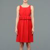 Aspesi Silk Gathered Dress in Red - Lyst
