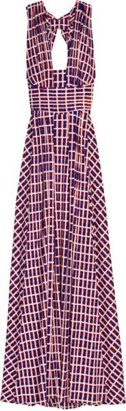 Issa Print Gown in Purple - Lyst