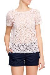 Mango Laced Tshirt Baby Pink