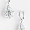 Nadri Caged Pear Drop Earrings in Silver (silver/ clear) - Lyst