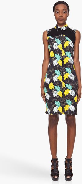 Proenza Schouler Floral Print Shirt Dress - Lyst