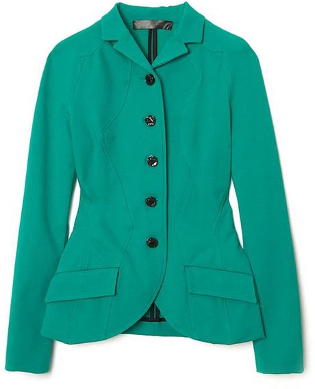 Proenza Schouler Seamdetail Jacket in Green (sea) - Lyst