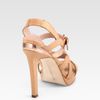 Rebecca Minkoff Leather and Metallic Leather Slingback Sandals in Beige (nude) - Lyst