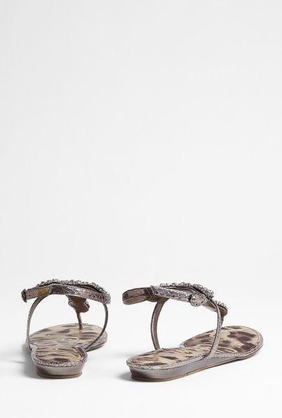 sam edelman silver flat sandals