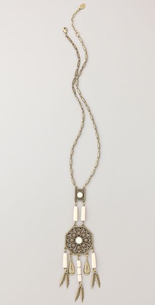 Theodora & Callum Geometric Necklace in White (ivory) - Lyst