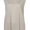 Topshop Curve Hem Tank in Gray (pale grey) - Lyst