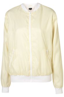 Topshop Candy Stripe Bomber Jacket - Lyst