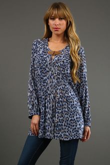 Tracy Reese Pintucked Peasant Blouse in Grey Marine 45 Off - Lyst