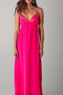 Twelfth Street by Cynthia Vincent Embroidered Maxi Slip Dress - Lyst