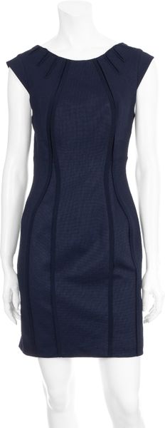 Zac Posen Seam Bondage Dress in Blue (midnight) - Lyst