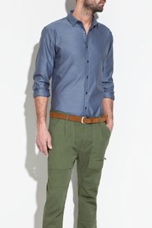 Zara Plain Structured Shirt - Lyst