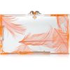 Charlotte Olympia Pandora Feather Perspex Box Clutch in Orange (coral) - Lyst