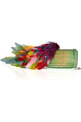 Christian Louboutin 20th Anniversary Artemis Plumes Python Shoulder Bag