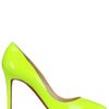 Christian Louboutin 100mm Pigalle Leather Fluo Pointy Pumps in Yellow - Lyst