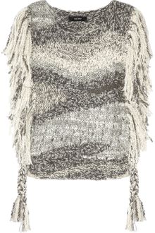 Isabel Marant Agora Fringed Silk and Linenblend Poncho - Lyst
