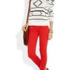 J Brand Zoey Midrise Cropped Skinny Jeans in Red - Lyst