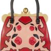 Miu Miu Rosetteappliqué Leather Bag in Red - Lyst