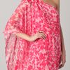 Notte By Marchesa One Shoulder Chiffon Gown in Pink (coral) - Lyst