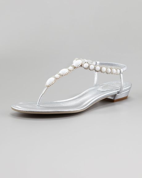 rene caovilla flat sandals