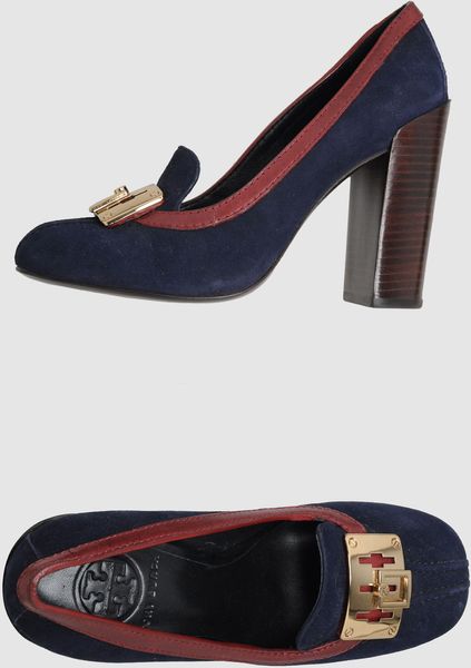 Tory Burch Closedtoe Slipons in Blue - Lyst