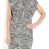 Yves Saint Laurent Printed Silkhabotai Dress in Gray (black) - Lyst