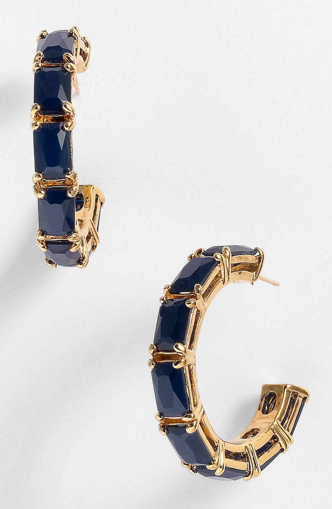Kate Spade Treasure Chest Hoop Earrings in Blue (navy) Lyst