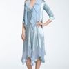 Komarov Beaded Pleated Charmeuse Dress Jacket in Blue (blue glass) - Lyst