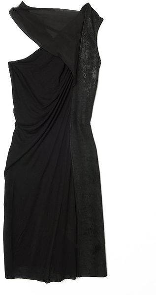 Rick Owens Oneshoulder Scarf Dress - Lyst