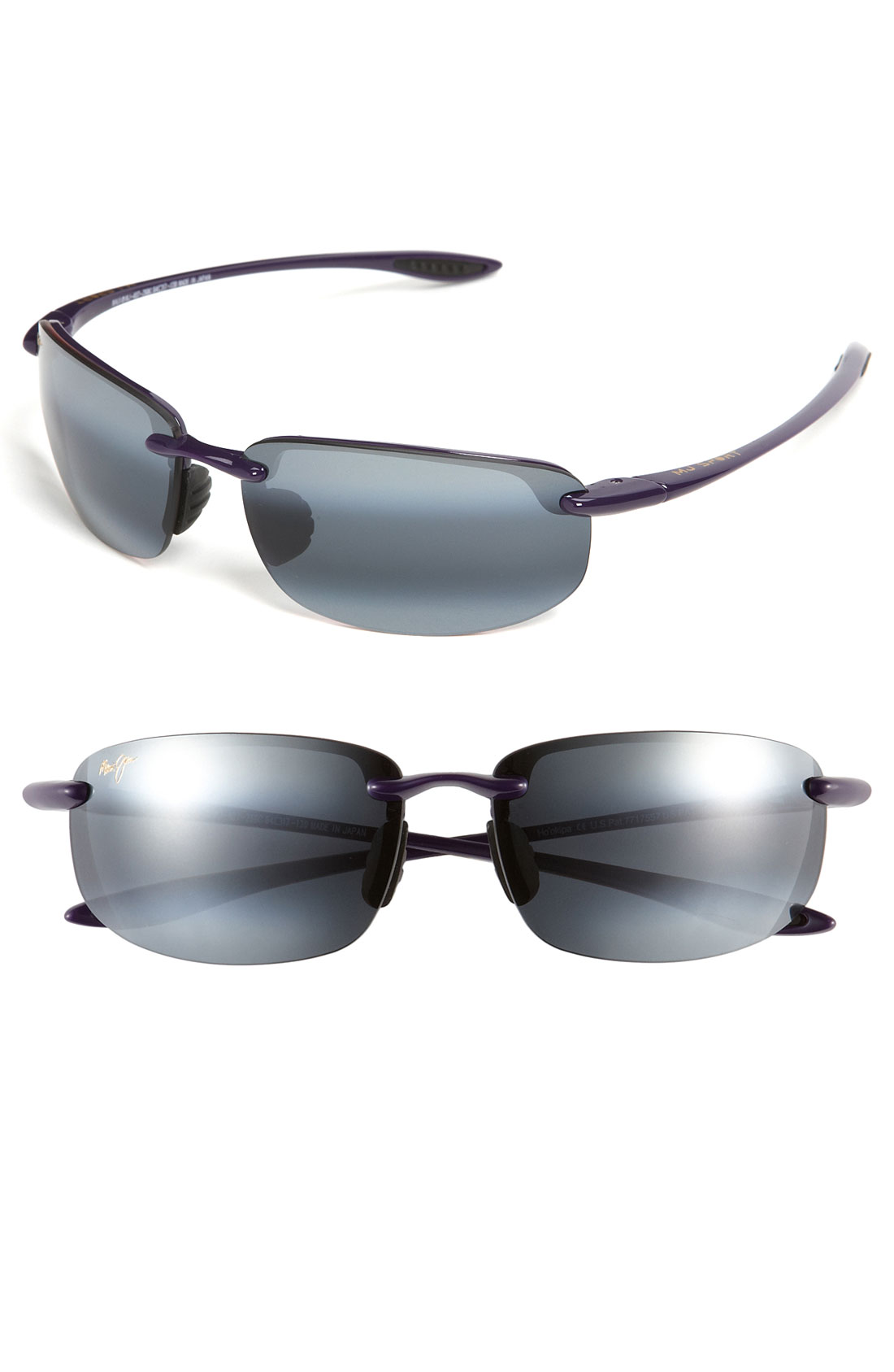 Maui Jim Hookipa Lsu Polarized Sunglasses in Purple for Men (purple/ grey) | Lyst
