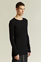 Rick Owens Mens Engineer Round Neck Top