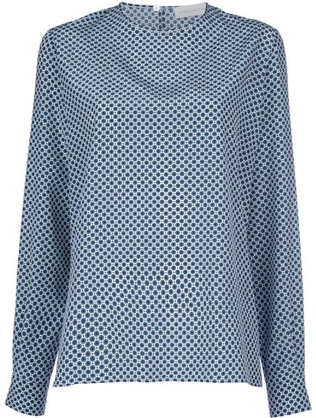 Stella Mccartney Dot Blouse in Blue - Lyst