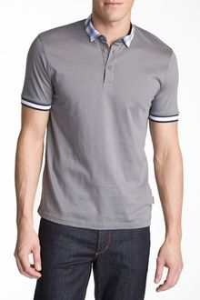 Ted Baker Woven Collar Polo - Lyst