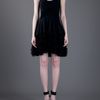 Alexander Mcqueen Ruffle Skater Dress in Black - Lyst