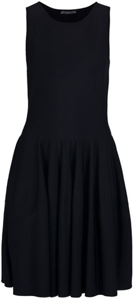 Alexander Mcqueen Skater Dress in Black - Lyst