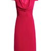 Alexander Mcqueen Silk Dress in Red - Lyst