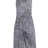 Balenciaga Chevron Print Jersey Dress in Black - Lyst