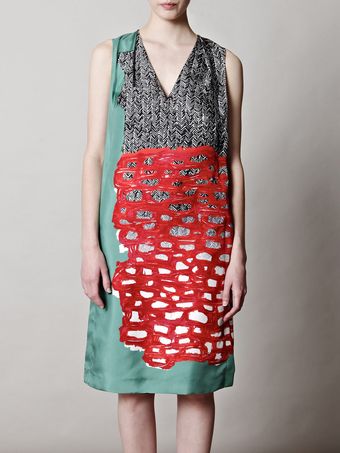  Herringbone African Mix Print Dress 