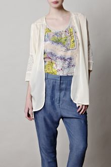 Beyond Vintage Lacetrim Cape Top - Lyst