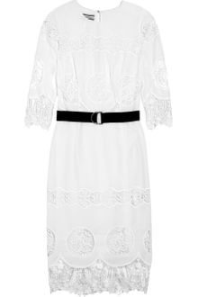 By Malene Birger Riyad Belted Broderie Anglaise Cotton Dress - Lyst