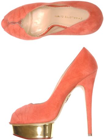 Charlotte Olympia Daryl Shell Suede Shoes - Lyst