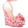 Charlotte Olympia Miranda Mermaidprint Wedges in Pink (mermaid) - Lyst