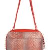Christian Louboutin Roxane Studded Python Shoulder Bag in Red - Lyst