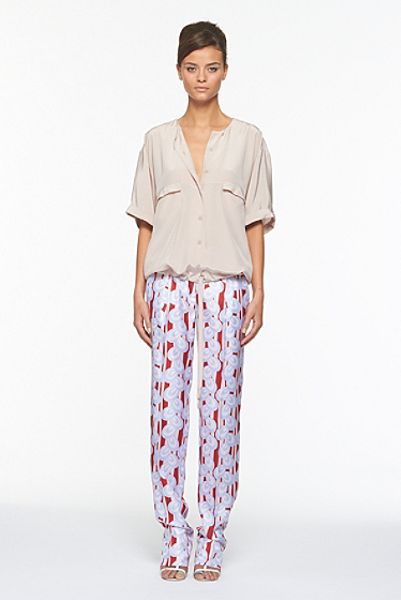 Diane Von Furstenberg New Naples Pant in Multicolor (hoop stripe lilac) - Lyst