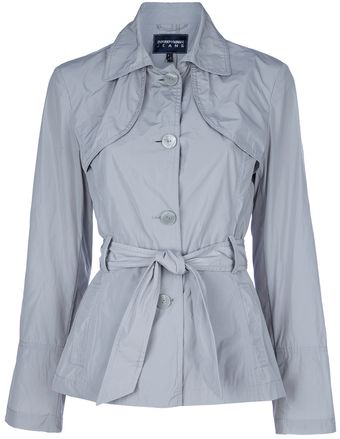 Emporio Armani Short Trench - Lyst