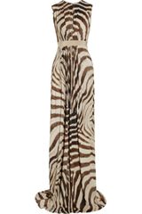 Giambattista Valli Zebraprint Stretch Crepejersey Gown