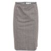 Marc Jacobs Gingham Print Leather Skirt in Gray (grey ivory) - Lyst