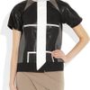 Rick Owens Paneled Leather Jacket in Black - Lyst