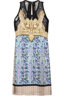 Roberto Cavalli Printed Silk Dress - Lyst